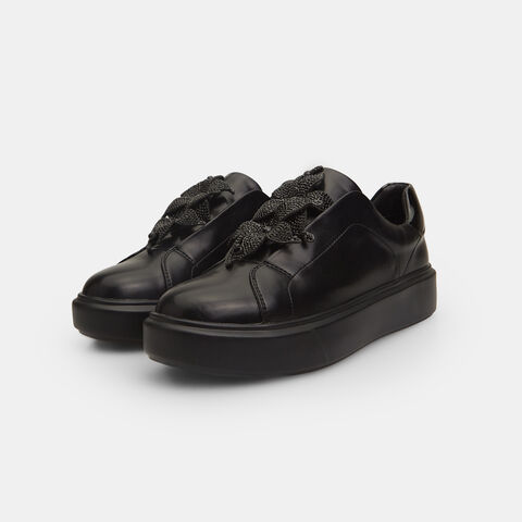 Sneakers de mujer con con aplicaciones de joya , Negro Sneakers de mujer con con aplicaciones de joya , Negro